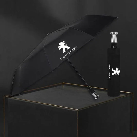 Peugeot 206 207 208 301 307 308 406 408 508 607 2008 3008 4008 5008 RCZ Rifter Car Automatic Folding Windproof Sunshade Umbrella - Blue