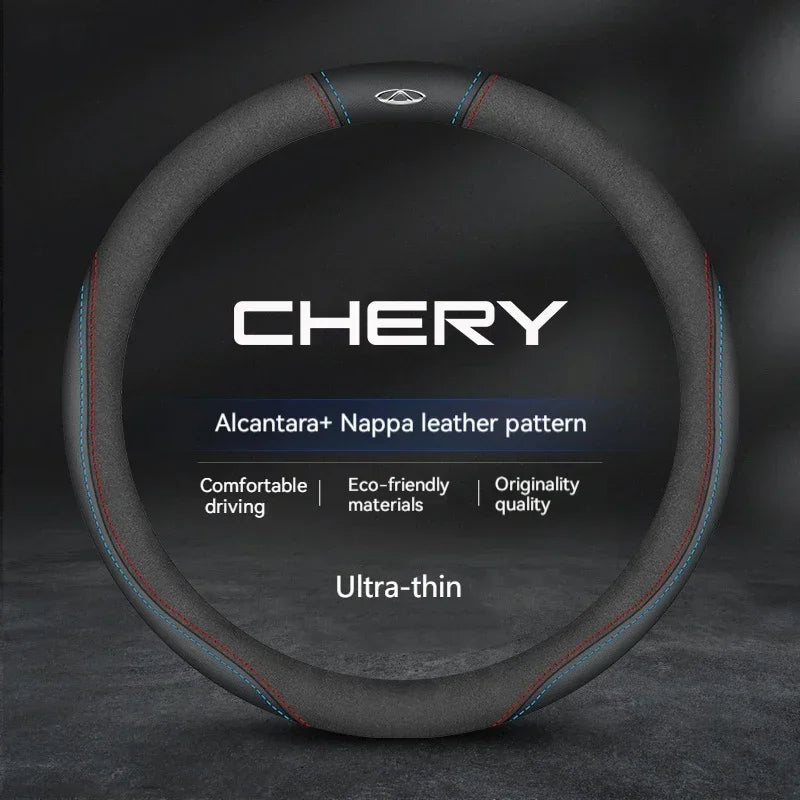 Chery Suede Leather Steering Wheel Cover
