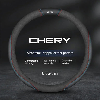 Chery Suede Leather Steering Wheel Cover