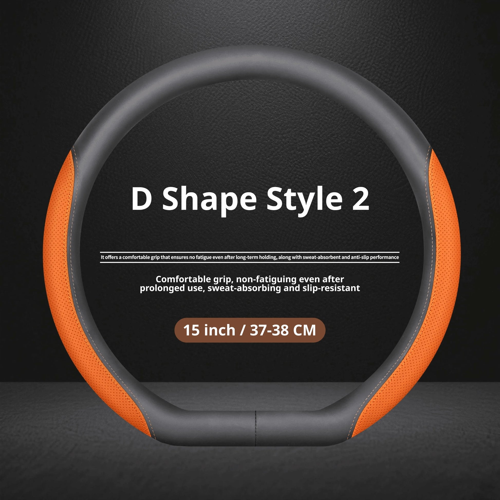Jetour Nappa Leather Steering Wheel Cover - D Shape / Style 2