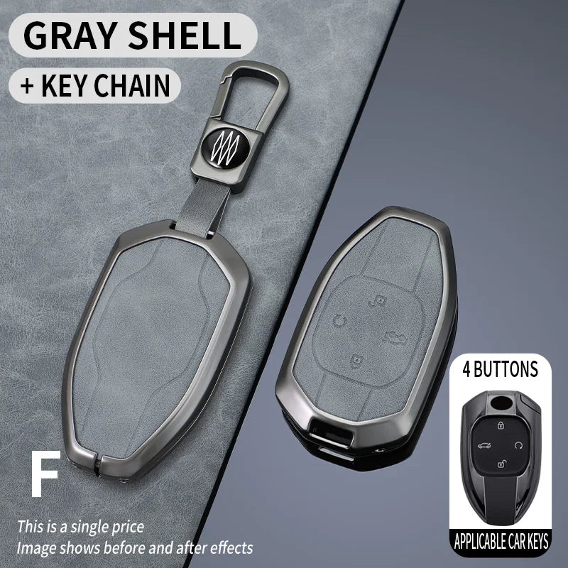 Zinc Alloy Leather Key Case Cover for GAC Trumpchi GS7 GS8 Remote