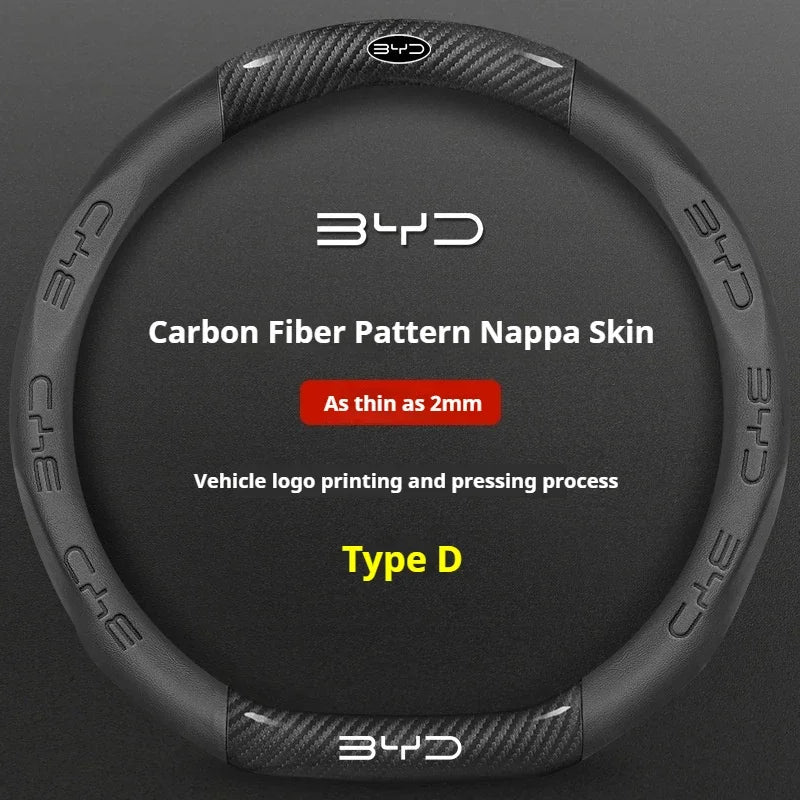 BYD Premium Leather Steering Wheel Cover