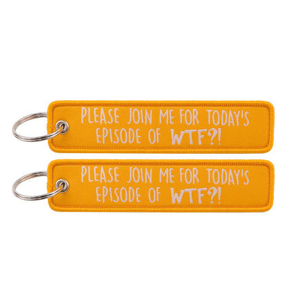Embroidered Keys Tag Keychain - Personalized Key Identifier Fob