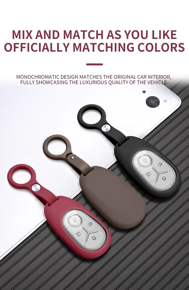 Geely EX2 Proton e.MAS 5 liquid silicone key cover - detail view