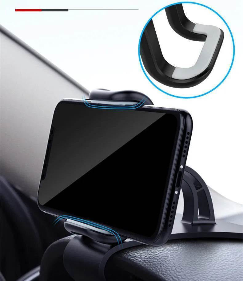 360° Rotatable Car Phone Holder – Universal Dashboard & Windshield Mount Stand - 