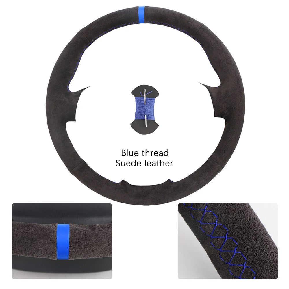 Renault and Dacia Stitch-On Steering Wheel Cover - Blue Thread (Type C)