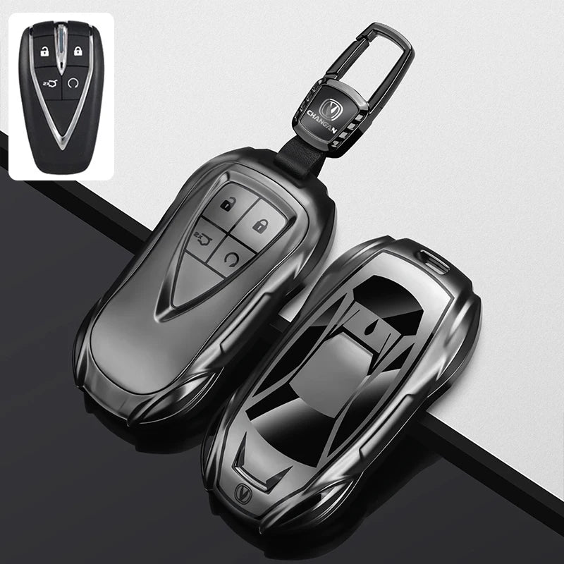 Changan Smart Key TPU Protective Case – UNI, CS & Oshan Series - Style a Gun Gray
