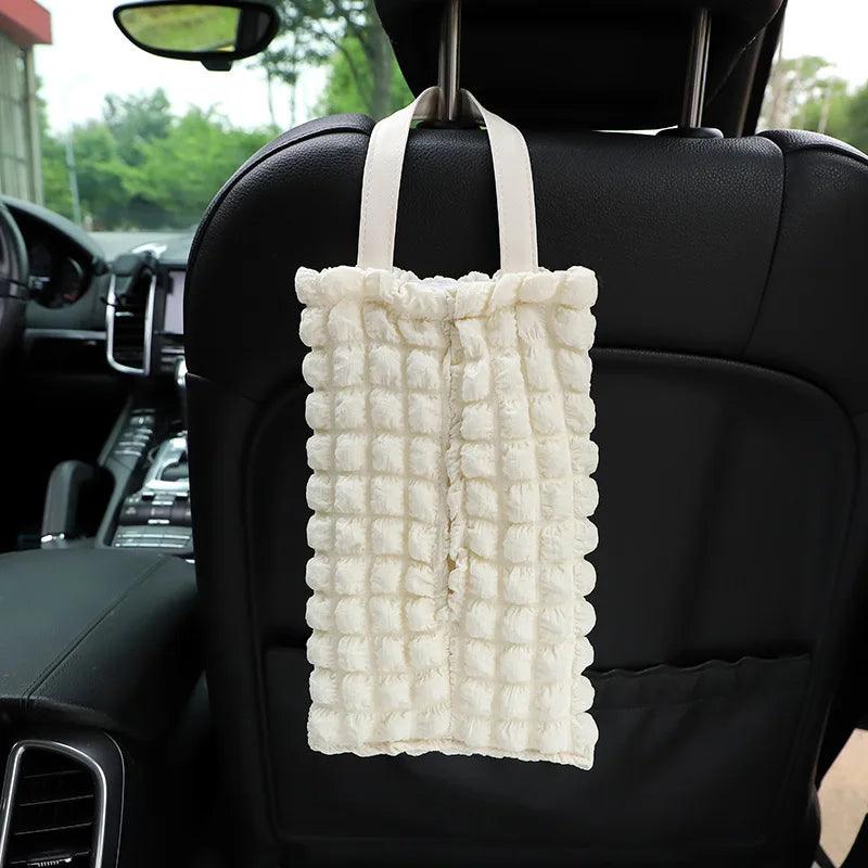 Cartoon Bear Car Tissue Box Holder - Headrest Mount Organizer