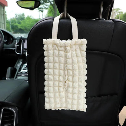 Cartoon Bear Car Tissue Box Holder - Headrest Mount Organizer