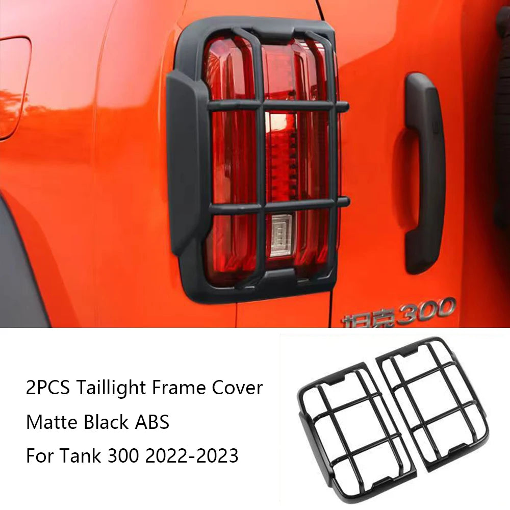 Great Wall Tank 300 Front & Tail Light Cover - Front Matte Black