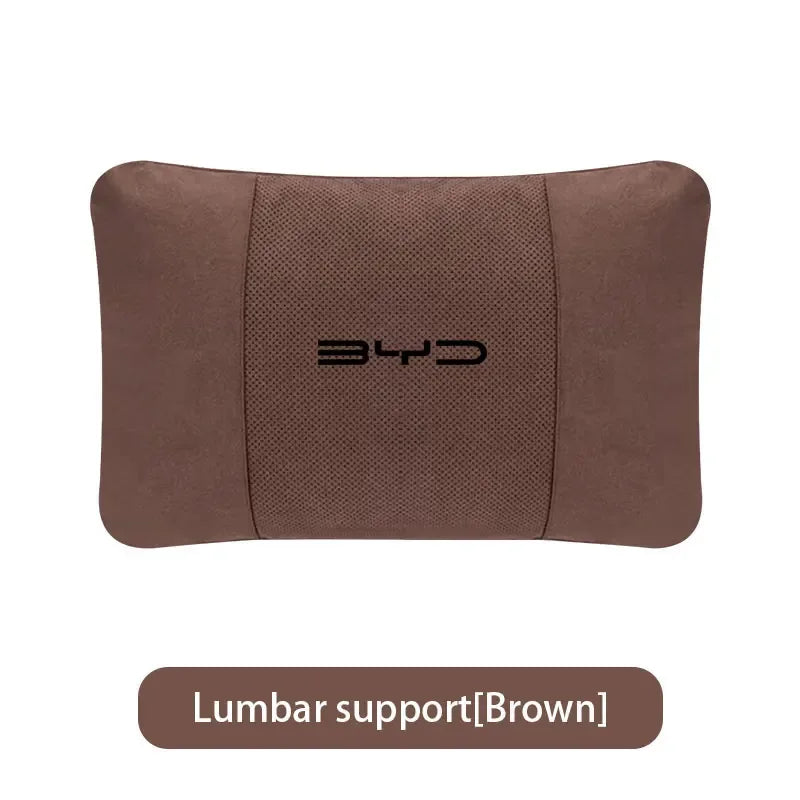 BYD Song Han Tang Qin EV DM Car Headrest & Lumbar Support Pillow - Waist Pillow Brown