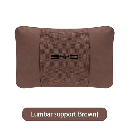 BYD Song Han Tang Qin EV DM Car Headrest & Lumbar Support Pillow - Waist Pillow Brown