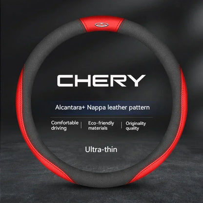 Chery Suede Leather Steering Wheel Cover