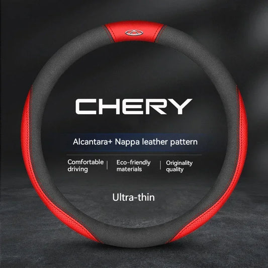 Chery Suede Leather Steering Wheel Cover