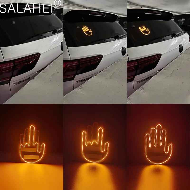 LED Finger Light with Remote for Car Rear Window