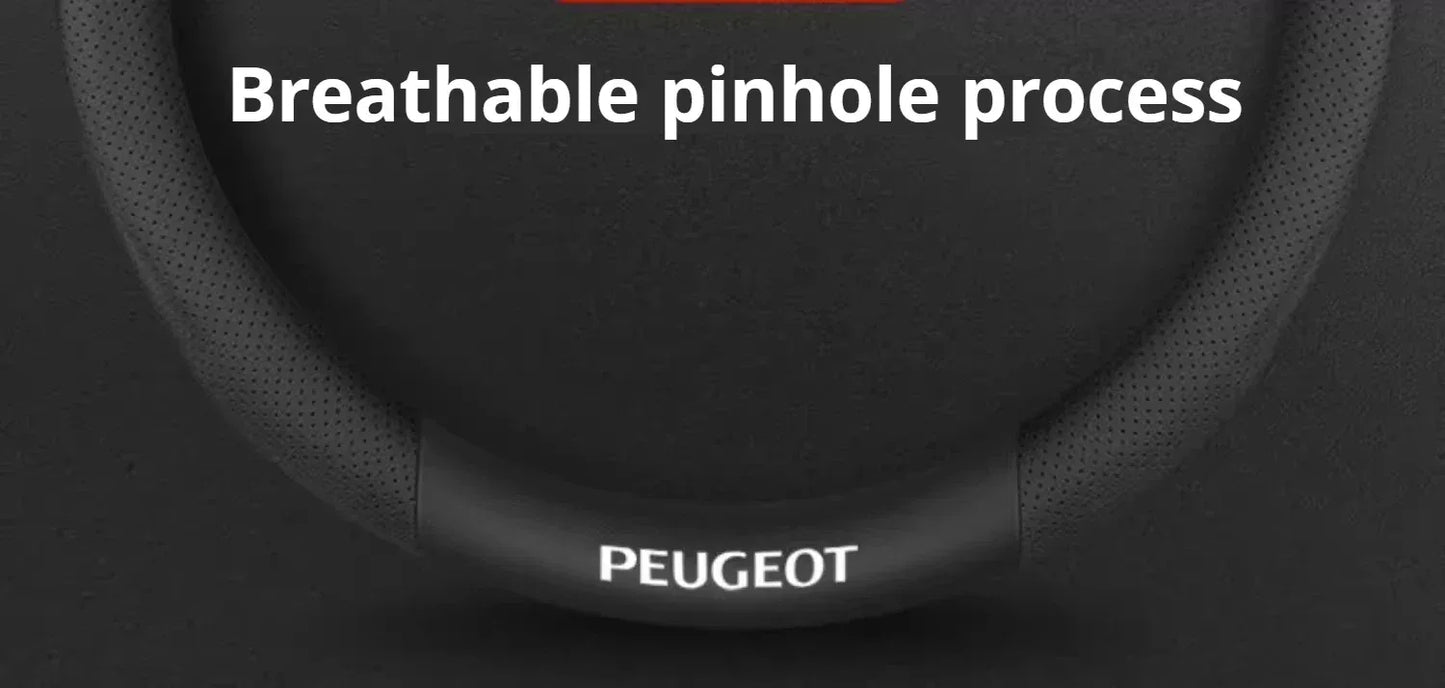 Peugeot Leather Steering Wheel Cover - D Type Black A