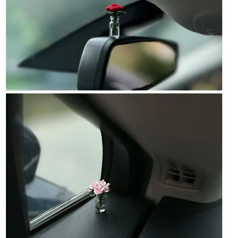 Mini Rose & Sunflower Car Vase