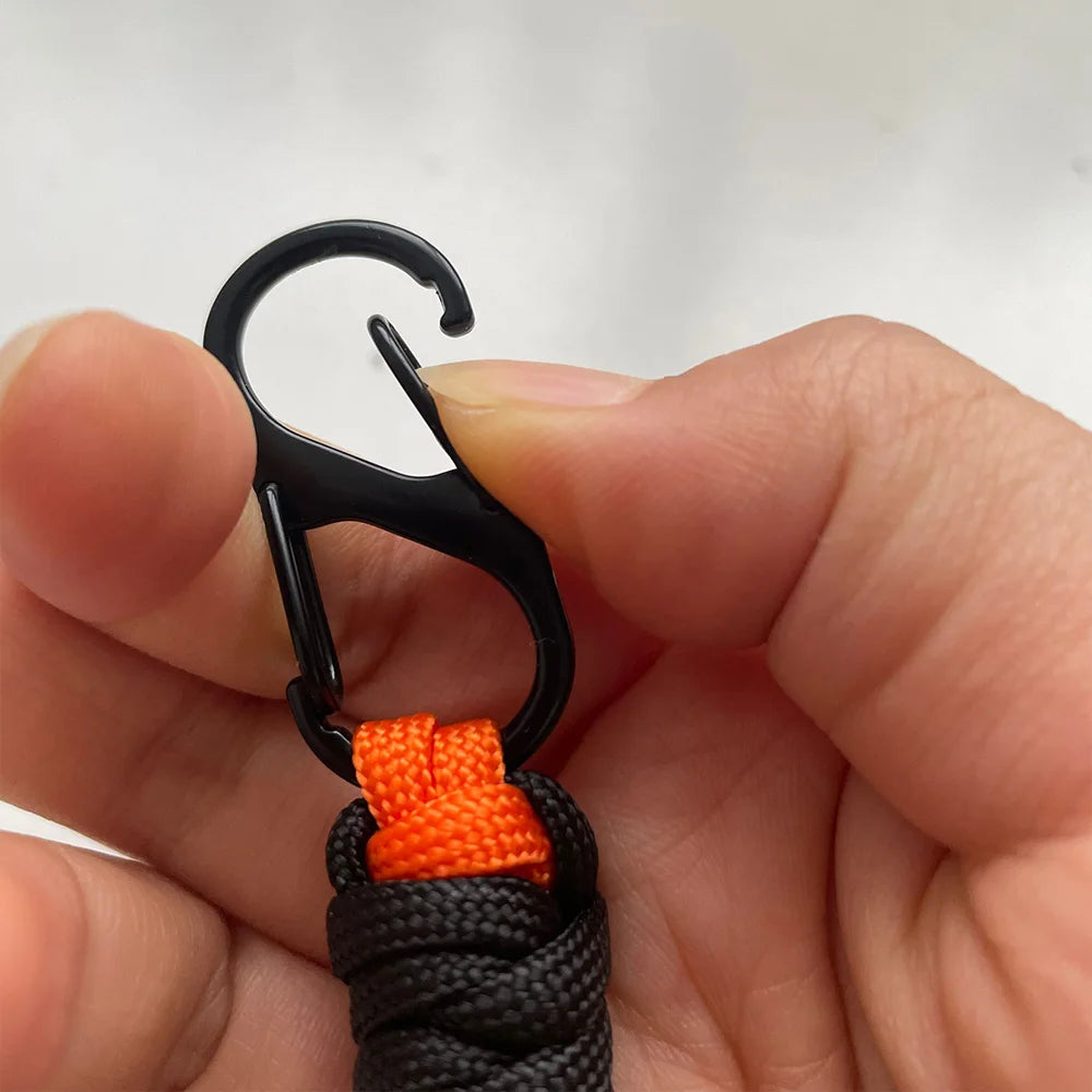 Hand Woven Paracord Keychain Wrist Strap with Quick Release Buckle