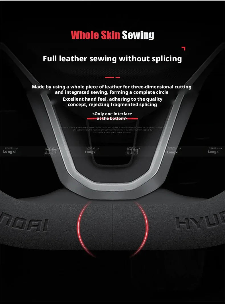 Roewe Leather Steering Wheel Cover - D orange