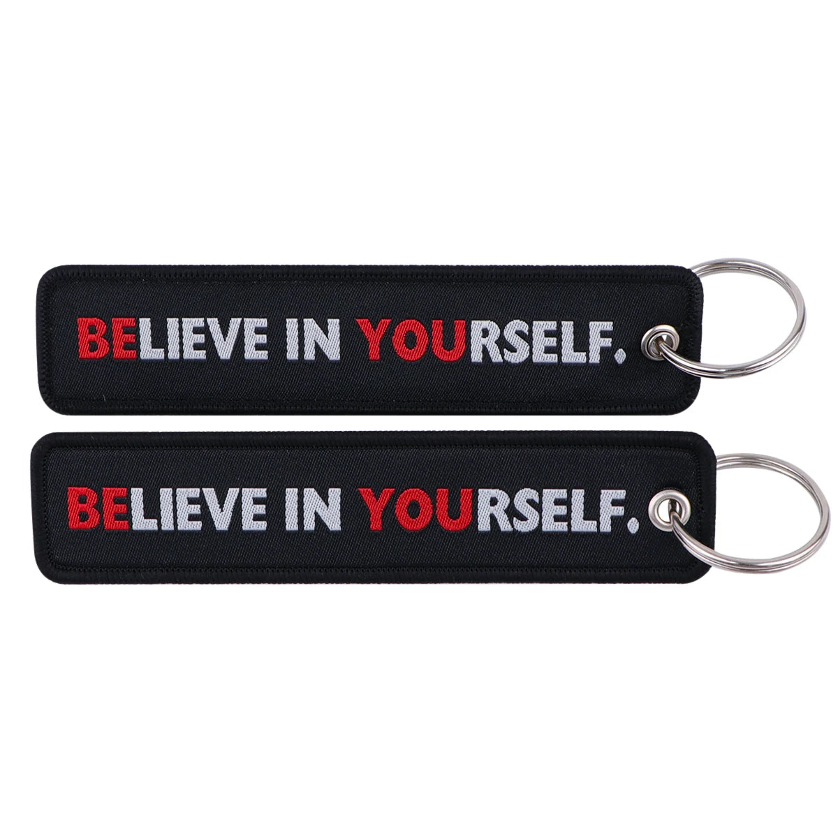 Embroidered Keys Tag Keychain - Personalized Key Identifier Fob