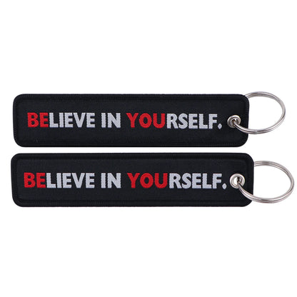 Embroidered Keys Tag Keychain - Personalized Key Identifier Fob
