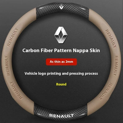 Renault Carbon Fiber Steering Wheel Cover - O Carbon Beige