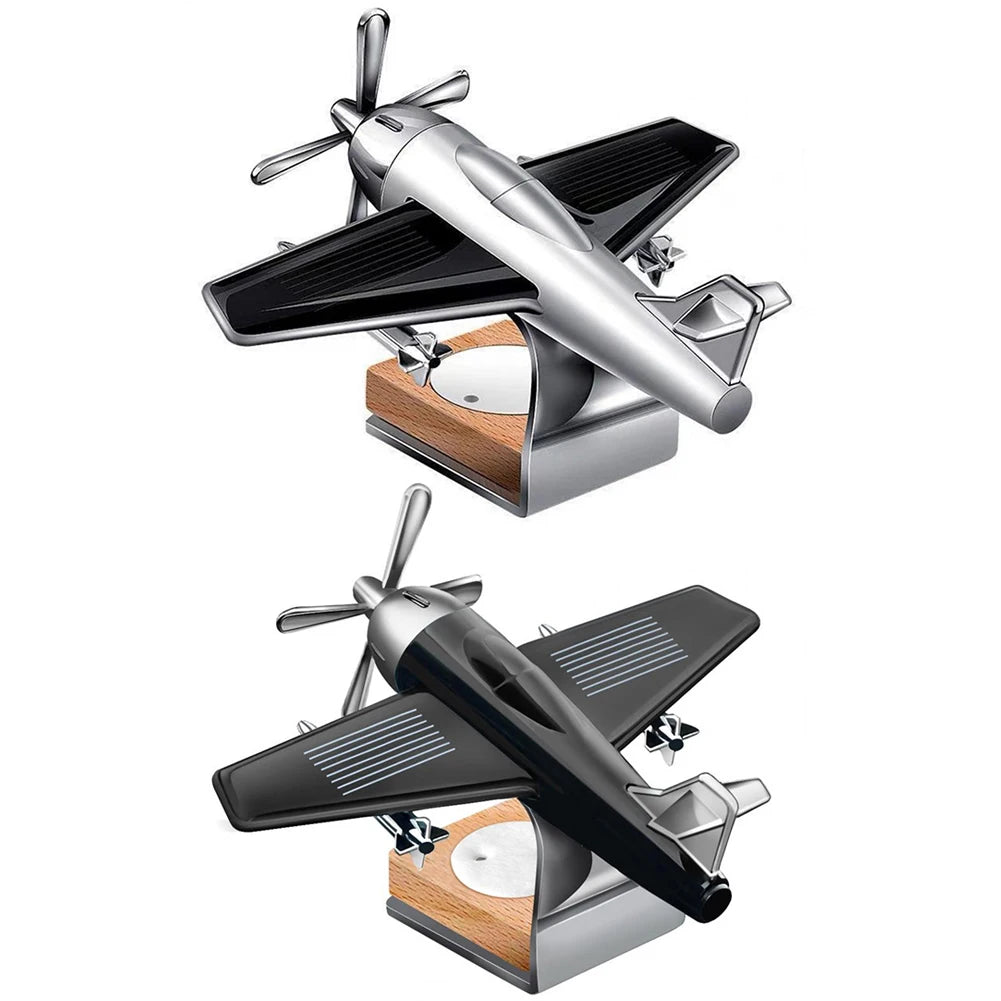 Solar Airplane Car Air Freshener – Dashboard Decoration