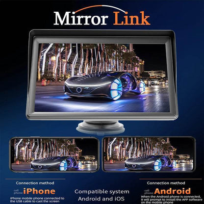 Portable Universal Touchscreen Car Multimedia Video Player – Wireless CarPlay & Android Auto - 