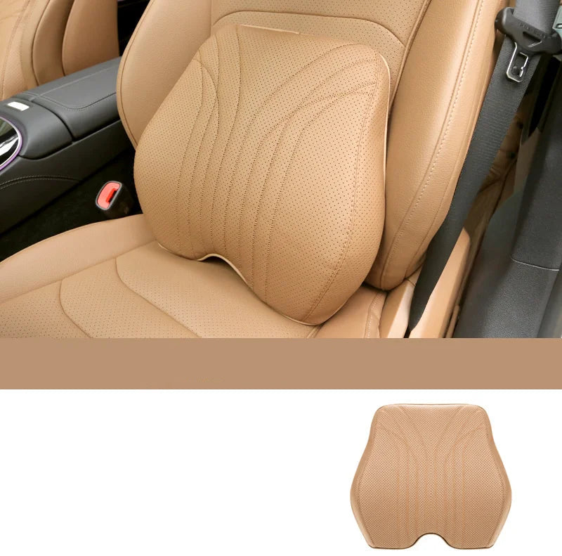 Mercedes-Benz E-Class C/GLC Seat Cushion with Headrest & Lumbar Support - Brown Lumbar