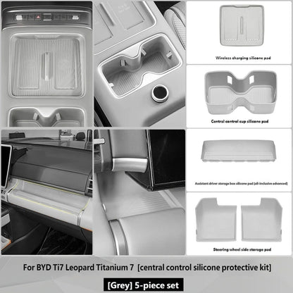 BYD Ti7 Behind-Screen Dashboard Storage Box - Gray 5 Pcs set