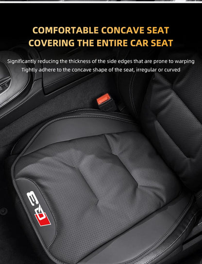 Leather Car Seat Cover Universal Four Seasons Car Front/Rear Seat Cushion for Audi Q3 Q7 Q8 TT Chair Protector Pad Accessories