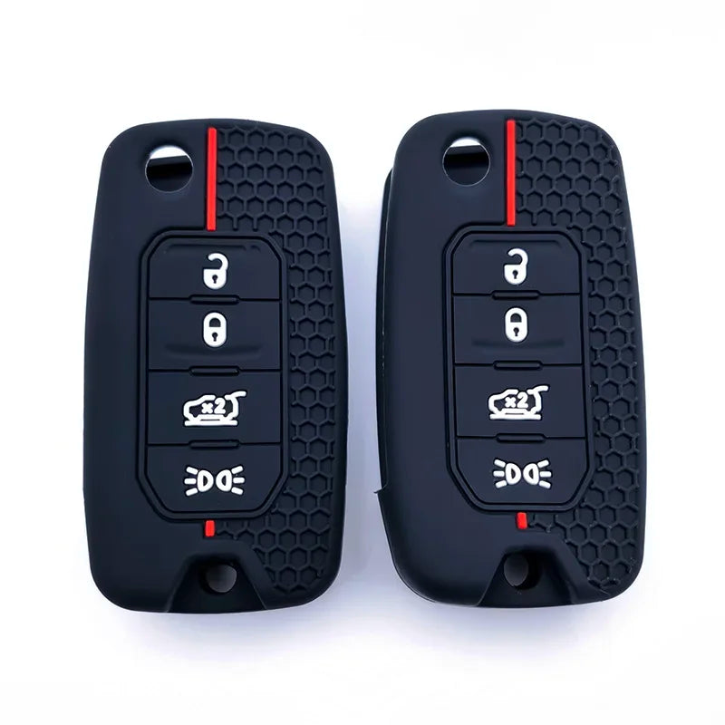 Jeep & Dodge 4 Button Silicone Key Case — Cherokee, Compass