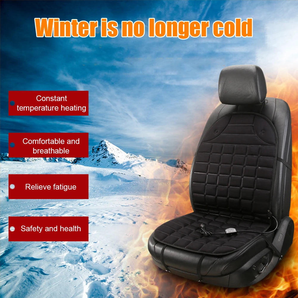 12V Electric Heated Car Seat Cushion – Winter Warm Universal Car & Home Pad - 1 pc