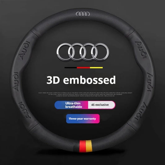 Audi Steering Wheel Cover ABT A1–A8 Q2–Q8 TT RS S Line Fit