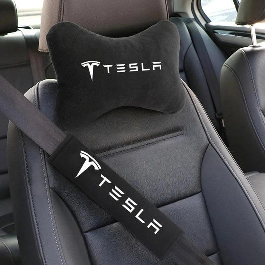 Tesla Neck Pillow & Seat Belt Shoulder Pad - 2PCS Seat Belt Pad
