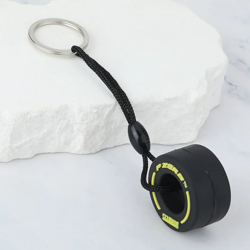 PVC Tire Keychain Car Key Ring Pendant for Auto Modification