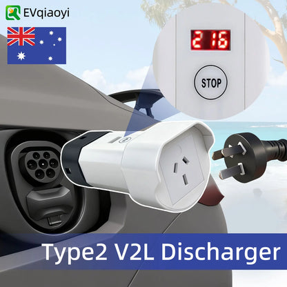 Type 2 V2L Discharger 16A Australia Socket Adapter BYD Geely Xpeng