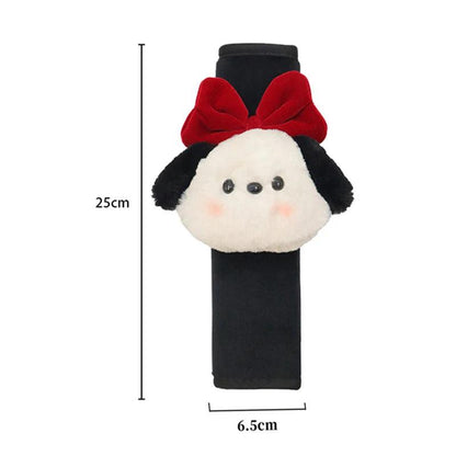 Cartoon Bow Dog Seatbelt Cover Cushion Pad - Kids Ladies Auto Safety