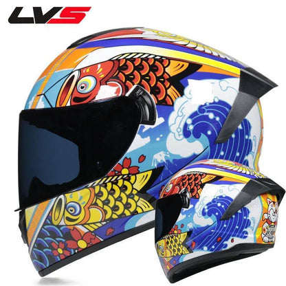 Double Visor Racing & Sports Motorbike Helmet - 17 / M