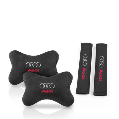 Audi Neck Pillow and Seat Belt Pad