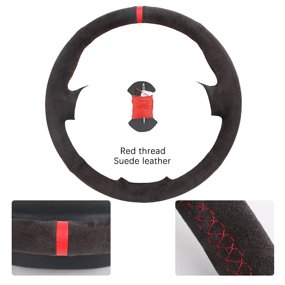 Renault and Dacia Stitch-On Steering Wheel Cover - Red Thread (Type C)