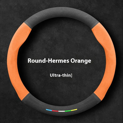 Genesis Microfibre Steering Wheel Cover - Orange (Style 1)