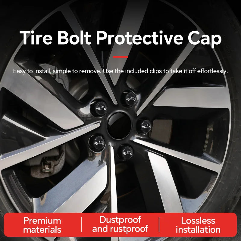GAC AION Wheel Lug Nut Caps 20pcs Set Chrome Protection