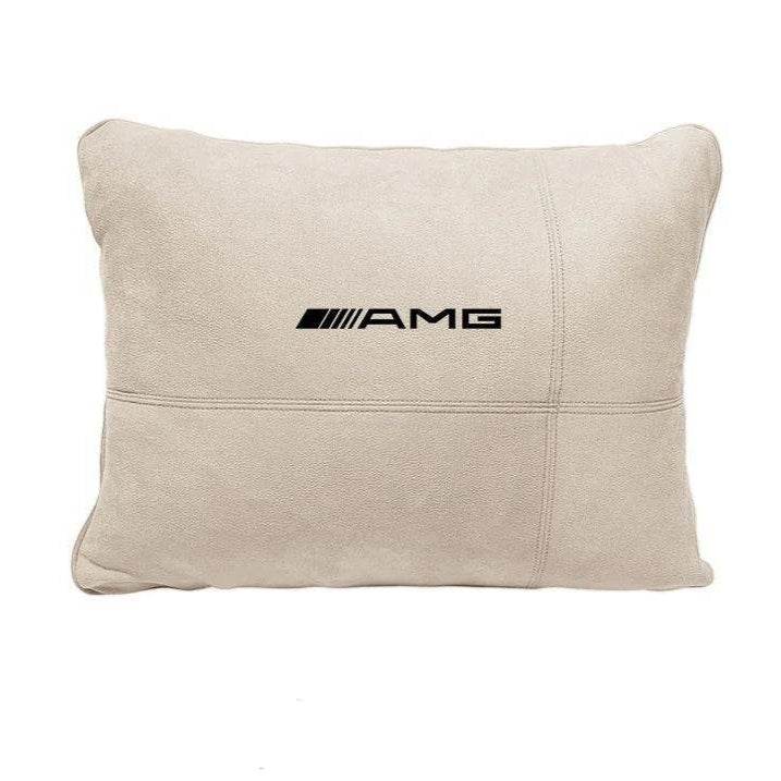 Car Headrest Lumbar Rest Cushion Neck Support Neck Pillow For Mercedes-Benz AMG A C E S V Class Sprinter GLC ML SLK CLS GLA GLK - Cognac