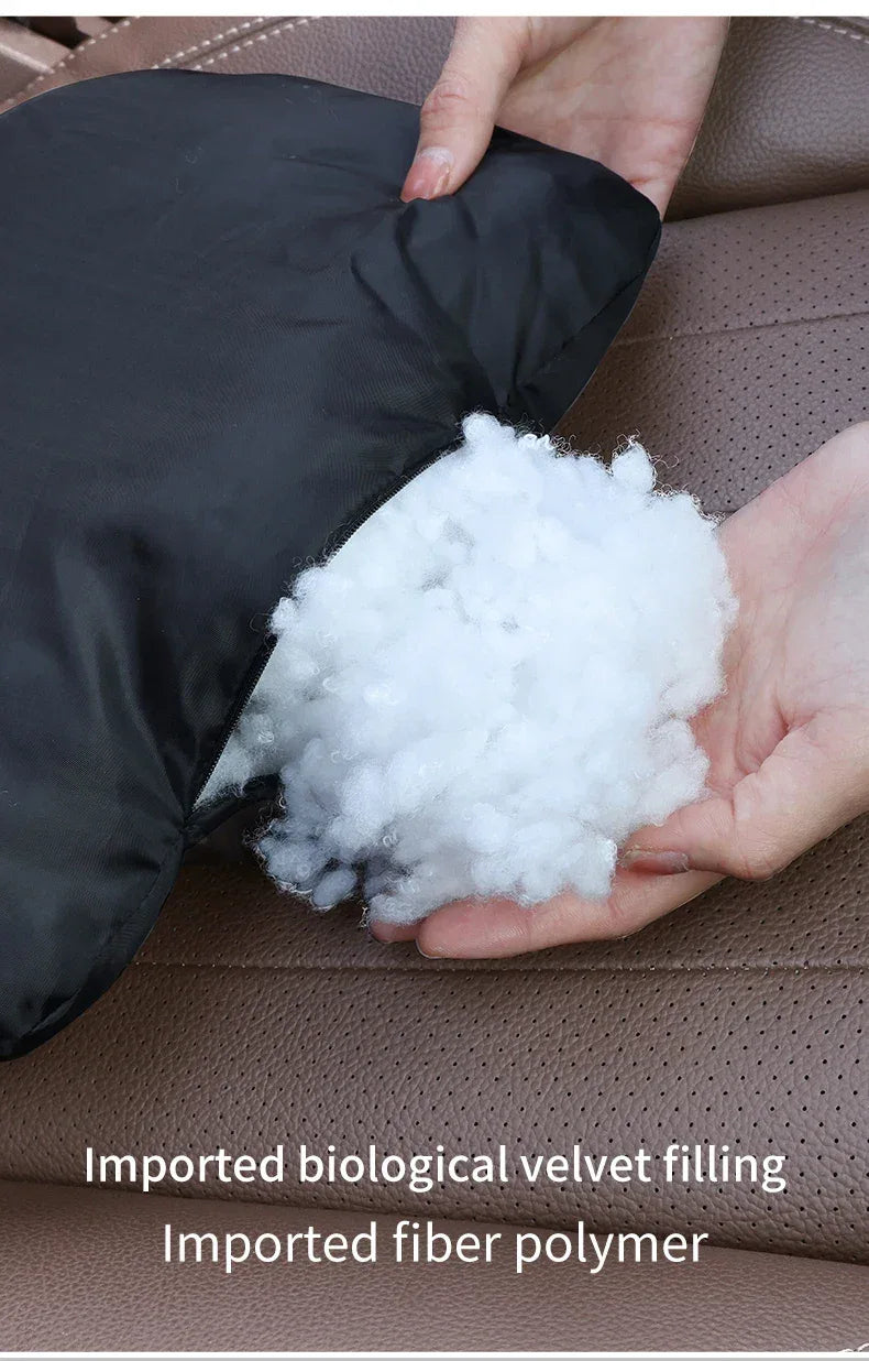 Ford Ranger Soft Neck Headrest & Lumbar Support Cushion Pillow - Headrest Red