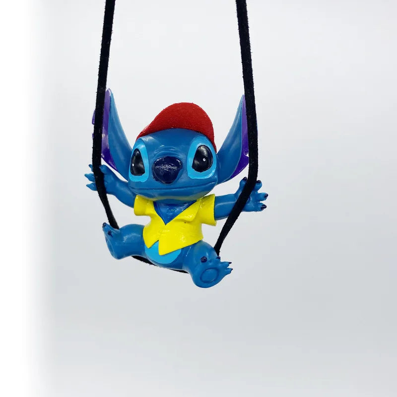 Disney Stitch Car Rearview Mirror Hanging Pendant Action Figure