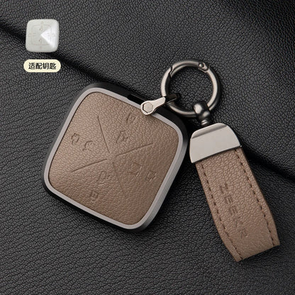 Zinc Alloy Leather Key Cover for Geely ZEEKR 001 7X 009 X Car Fob