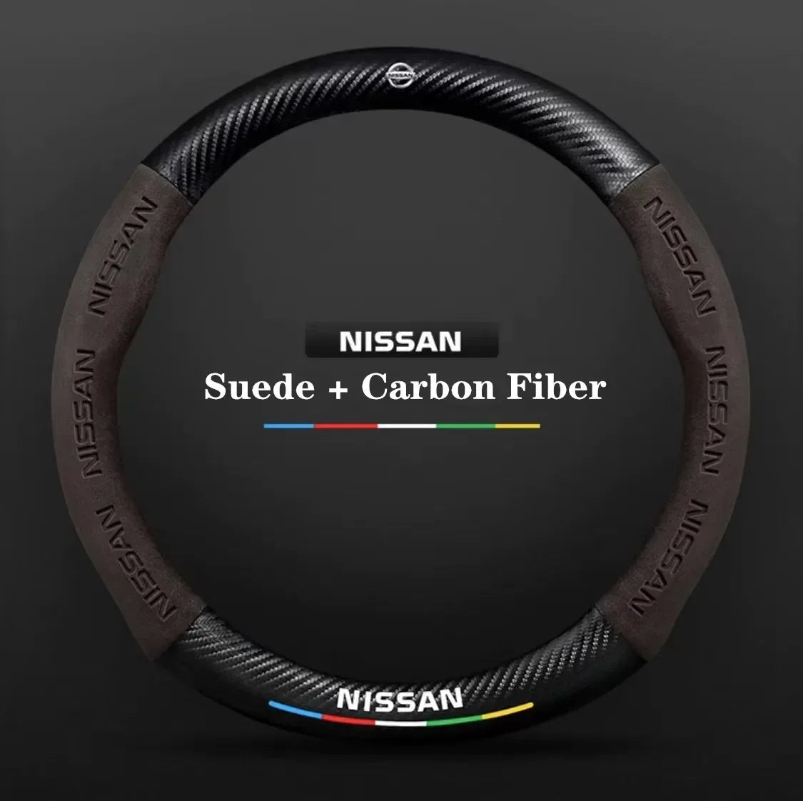 Nissan Carbon Fiber Suede Steering Wheel Cover