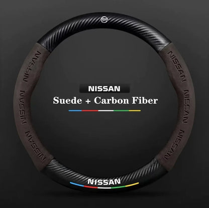Nissan Carbon Fiber Suede Steering Wheel Cover
