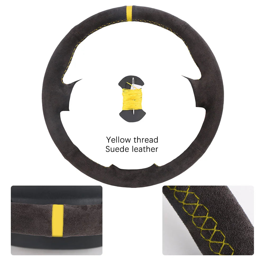 Renault and Dacia Stitch-On Steering Wheel Cover - Yellow Thread (Type C)